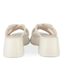 Mules BEIGE Femme Motif Vernis A Enfiler
