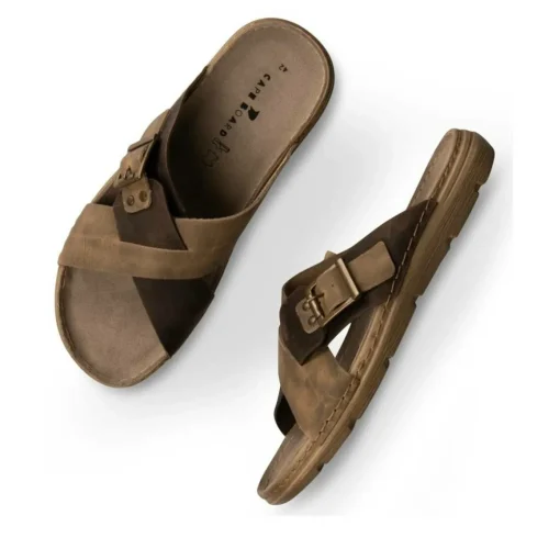 Mules BEIGE Homme CUIR