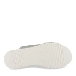 Mules BLANC Femme CUIR Motif Paillettes A Enfiler