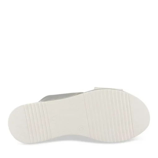 Mules BLANC Femme CUIR Motif Paillettes A Enfiler