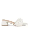 Mules BLANC Femme Motif Chaîne A Enfiler