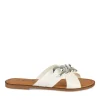 Mules BLANC Femme Motif Chaîne A Enfiler