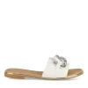 Mules BLANC Femme Motif Chaîne A Enfiler