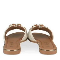 Mules BLANC Femme Motif Chaîne A Enfiler