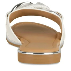 Mules BLANC Femme Motif Chaîne A Enfiler