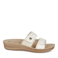 Mules BLANC Femme Motif Uni A Enfiler