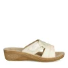 Mules BLANC Femme Motif Uni A Enfiler