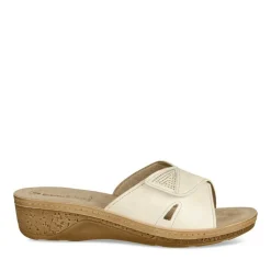 Mules BLANC Femme Motif Uni A Enfiler
