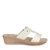 Mules BLANC Femme Motif Uni A Enfiler
