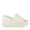 Mules BLANC Femme Motif Uni A Enfiler