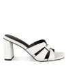 Mules BLANC Femme Motif Uni A Enfiler