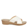 Mules BLANC Femme Motif Uni A Enfiler