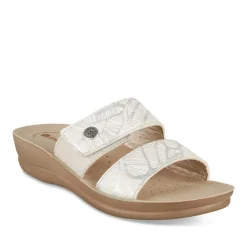 Mules BLANC Femme Motif Uni A Enfiler