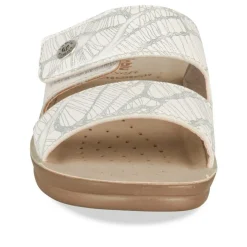 Mules BLANC Femme Motif Uni A Enfiler