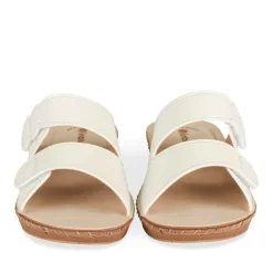 Mules BLANC Femme Motif Uni A Enfiler