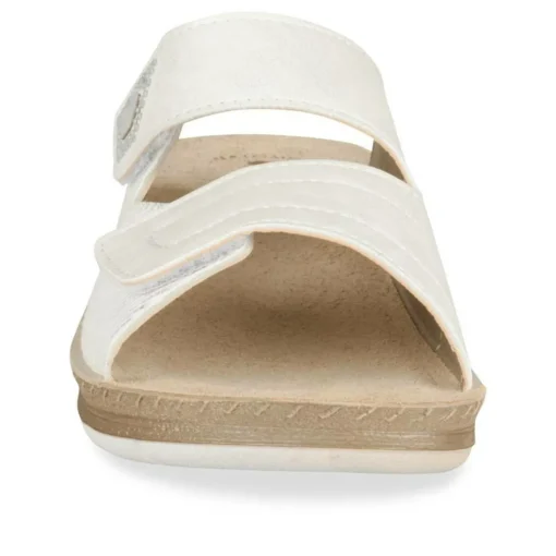 Mules BLANC Femme Motif Uni A Enfiler