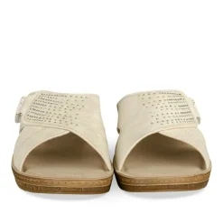 Mules BLANC Femme Motif Uni A Enfiler