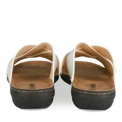 Mules BLANC Femme Motif Uni A Enfiler