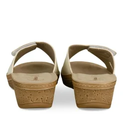 Mules BLANC Femme Motif Uni A Enfiler