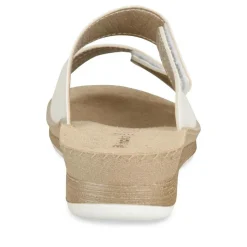 Mules BLANC Femme Motif Uni A Enfiler