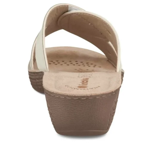 Mules BLANC Femme Motif Uni A Enfiler