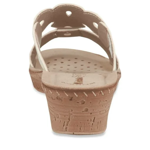 Mules BLANC Femme Motif Uni A Enfiler