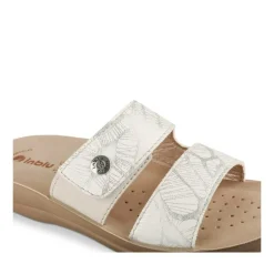 Mules BLANC Femme Motif Uni A Enfiler