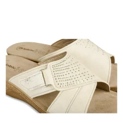 Mules BLANC Femme Motif Uni A Enfiler