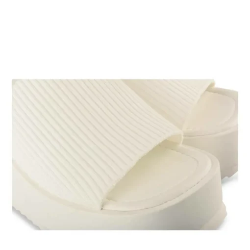 Mules BLANC Femme Motif Uni A Enfiler
