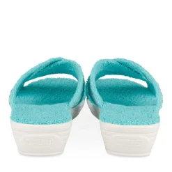 Mules BLEU Femme Motif Uni A Enfiler