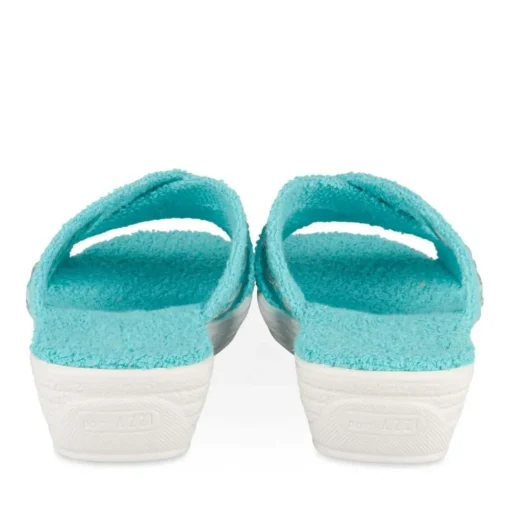 Mules BLEU Femme Motif Uni A Enfiler