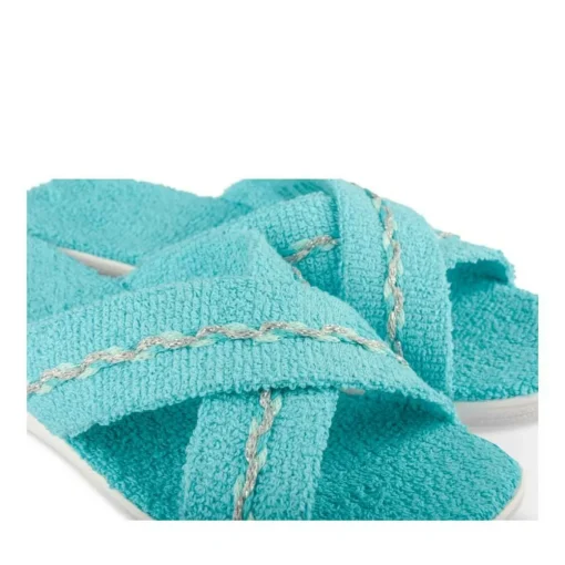 Mules BLEU Femme Motif Uni A Enfiler