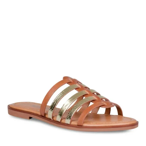 Mules COGNAC Femme A Enfiler