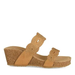 Mules COGNAC Femme Motif Uni A Enfiler