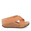 Mules COGNAC Femme Motif Uni A Enfiler