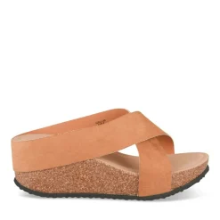 Mules COGNAC Femme Motif Uni A Enfiler