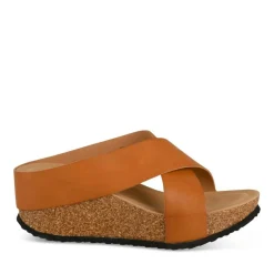 Mules COGNAC Femme Motif Uni A Enfiler