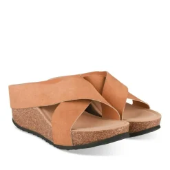 Mules COGNAC Femme Motif Uni A Enfiler
