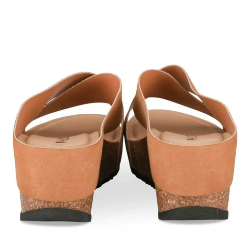 Mules COGNAC Femme Motif Uni A Enfiler