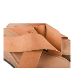 Mules COGNAC Femme Motif Uni A Enfiler