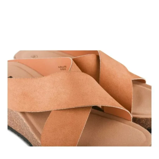 Mules COGNAC Femme Motif Uni A Enfiler