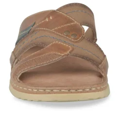 Mules COGNAC Homme CUIR Motif Uni A Enfiler