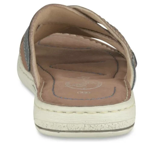 Mules COGNAC Homme CUIR Motif Uni A Enfiler