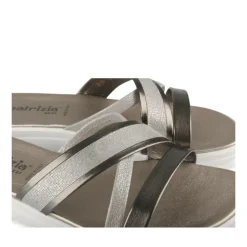 Mules Confort ARGENT Femme Motif Uni A Enfiler