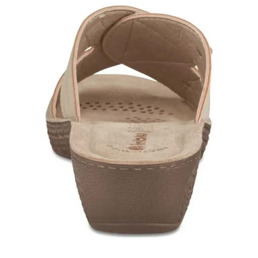 Mules Confort BEIGE Femme Motif Uni A Enfiler