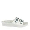 Mules Confort BLANC Femme Motif Uni A Enfiler