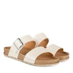 Mules Confort BLANC Femme Motif Uni A Enfiler