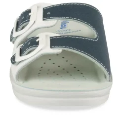 Mules Confort BLANC Femme Motif Uni A Enfiler