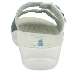 Mules Confort BLANC Femme Motif Uni A Enfiler