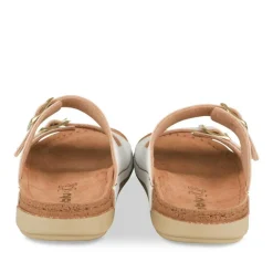 Mules Confort BLANC Femme Motif Uni A Enfiler